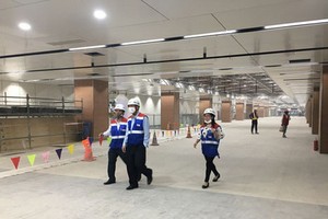 市立大劇院站的施工量達逾80%。