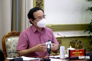 黨中央政治局委員、市委書記阮文年（圖源：https://tuoitre.vn/） 