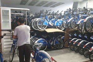 於本月1日，項目的500輛自行車已經運抵本市。