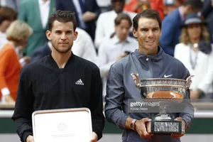 Nadal và Thiem trên bục nhận giải thưởng