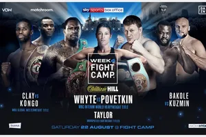 Áp phích quảng bá trận Dillian Whyte vs Alexander Poverkin vào ngày 22-8