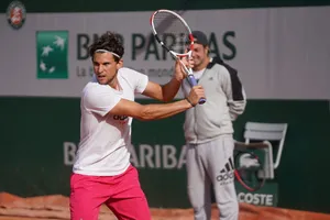 Thiem đang tập luyện ở Roland Garros 2020