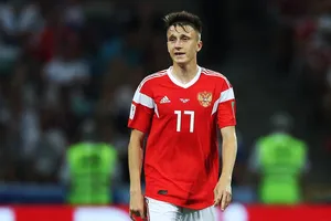 Golovin trong màu áo tuyển Nga