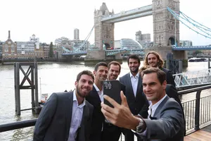 Federer và các thành viên Tuyển châu Âu