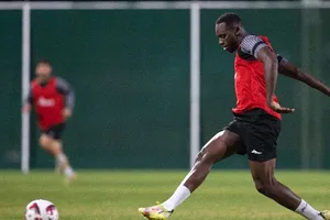 Tuyển thủ Palestine đang tập luyện chuẩn bị cho Asian Cup