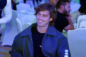 Rublev trong buổi liên hoan dành cho các tay vợt tham dự giải