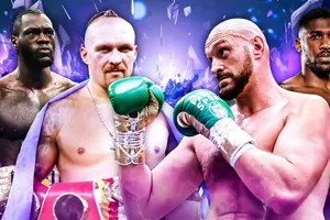 "Bộ tứ vệ" của làng quyền hạng nặng, lần lượt từ trái qua: Wilder - Usyk - Fury - Joshua