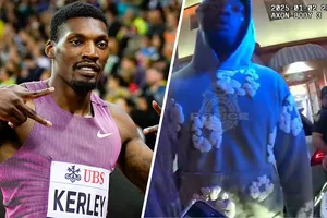 Kerley ở đấu trường Olympic và trong đoạn video bị bắt giữ