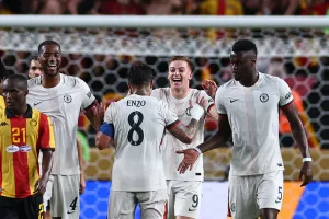 Delap ăn mừng sau khi ghi bàn đầu tiên cho Chelsea