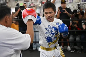 Pacquiao trên sàn tập