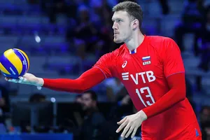 Muserskiy trong màu áo tuyển bóng chuyền Nga (Ảnh: Ria Novosti)