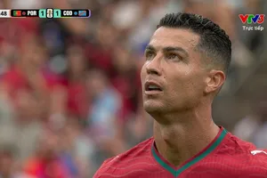 Vẻ mặt thất vọng của Ronaldo