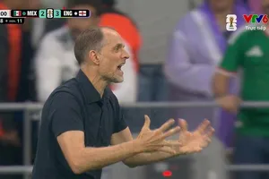 Tuchel ở những phút cuối trận thắng Mexico