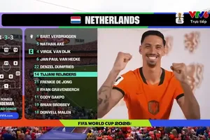 Tijjani trong trận Hà Lan thắng Tunisia 3-1