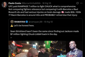 Costa chỉ trích mức thù lao của UFC trên X (Ảnh chụp màn trình TK của Costa)