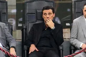 Marco Fassone, Vincenzo Montella và Gáim đốc thể thao Massimiliano Mirabelli. Ảnh: ANSA.
