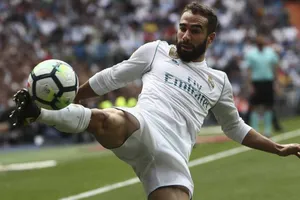 Dani Carvajal trong màu áo Real Madrid. Ảnh: EPA.