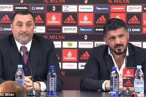 HLV Gennaro Gattuso và Giám đốc thể thao Massimiliano Mirabelli . Ảnh: Getty Images.