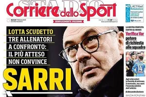 Trang bìa của tờ nhật báo Corriere dello Sport