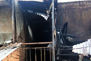 第八郡1民房起火經消防隊及時趕往將火勢熄滅後之現場。（圖源：互聯網）