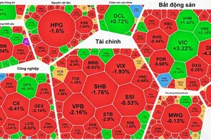 股票被大量抛售，VN-Index持续下跌