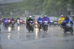 北部地区有中到大雨和雷暴。