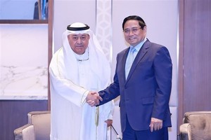 范明政总理会见科威特石油部长塔里克·苏莱曼·阿鲁米。