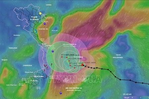 15号台风11月27日凌晨4时的移动方向。