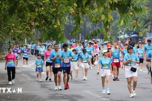 2025年VnExpress马拉松芹苴站现场。