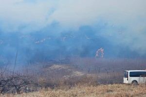 韩国庆尚北道义城郡发生山火。