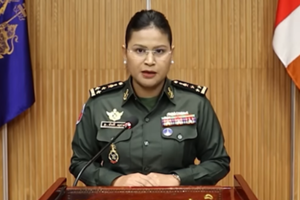 柬埔寨国防部发言人马莉淑洁达。