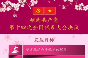 越南共产党第十四次全国代表大会决议：发展目标