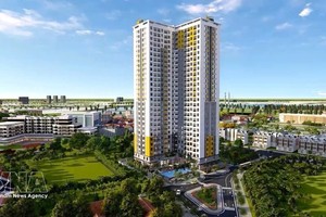 图自越通社由BCONS集团作为投资方，位于胡志明市的公寓楼。