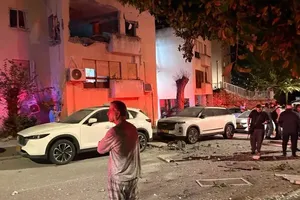 伊朗在以色列北部内舍尔发动的袭击现场。图：以色列时报。