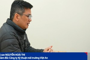 越南环境技术公司经理阮怀诗是本案嫌疑人之一。 VTV电视台截图