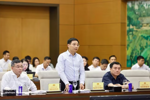 政府副总理阮文胜在会议上发表讲话。