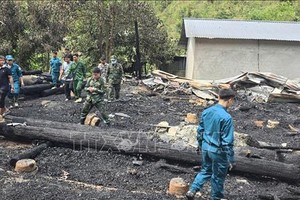 黎利乡帕登村一间住房发生火灾，导致三名儿童丧生。