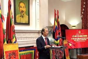 越南驻美国大使阮国勇在活动上发表讲话。