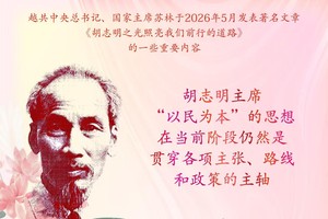 《胡志明之光照亮我们前行的道路》文章的一些重要内容