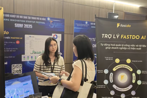 岘港市创新创业展览会现场。图自越通社