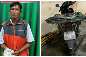 阮黄清伦及作案工具。