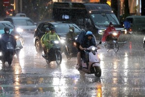 6月25日傍晚和晚上，北部区域有降雨和零星雷阵雨。