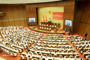 深入学习贯彻党中央政治局关于实施党“十四大”对外路线决议会议。图自越通社