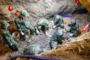 在黎氏莲公园发现11具烈士遗骸