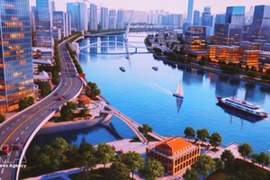 芽龙码头—庆会文化公园及白腾码头公共绿地项目效果图，打造西贡沿河文化历史空间轴线—越通社发