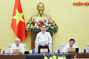 越南国会主席陈青敏主持会议并致开幕词。图自越通社
