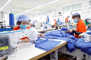 越南纺织品成衣产品目前已行销全球138个市场，其中美国依然是重点市场，出口额预计超180亿美元，增长约10%。图自越通社