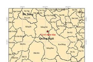 地震震中位于芒笔乡。图：igp-vast.vn