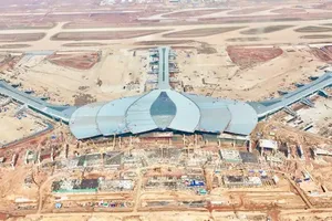 隆成国际机场项目正按计划加速完成。图：农银