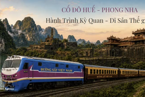 “顺化古都—凤牙：世界奇观·世界遗产之旅”旅游列车预计2026年9月1日投入运行。图/越通社 
